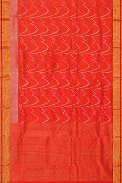 Image of Chanderi Silk Red Saree