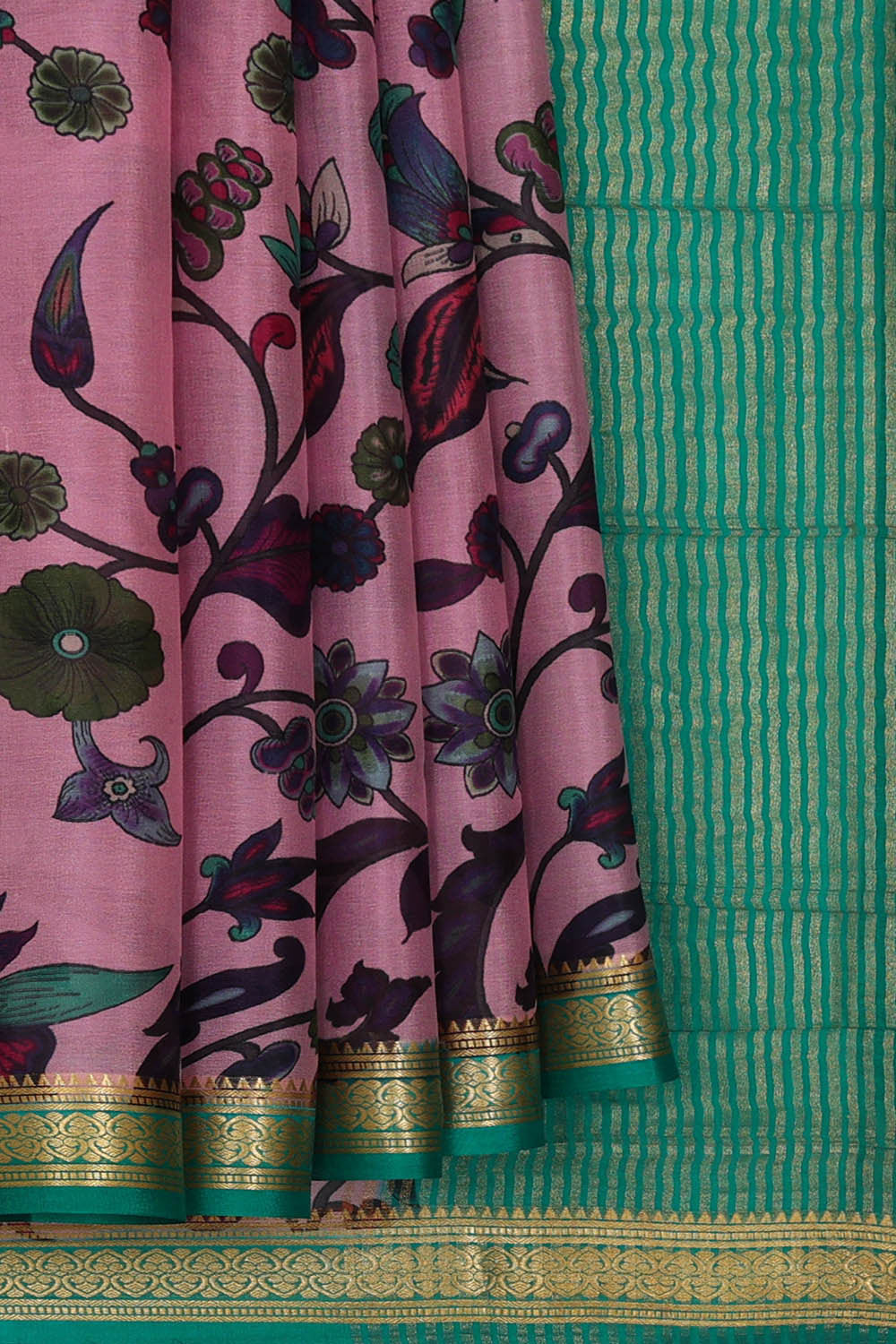 Binny Crepe Lavender Pink Saree