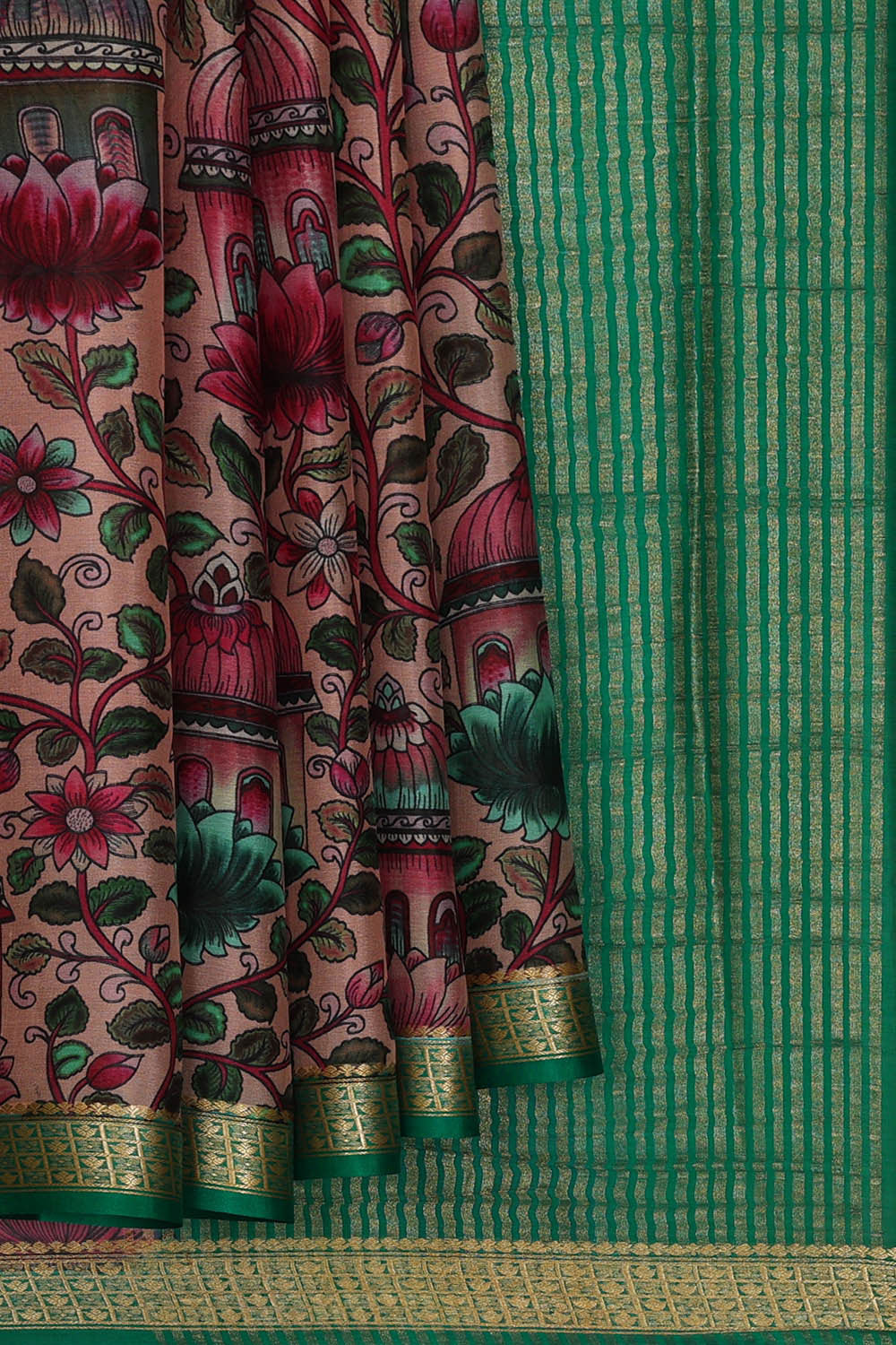 Image of Binny Crepe Light Peach Saree