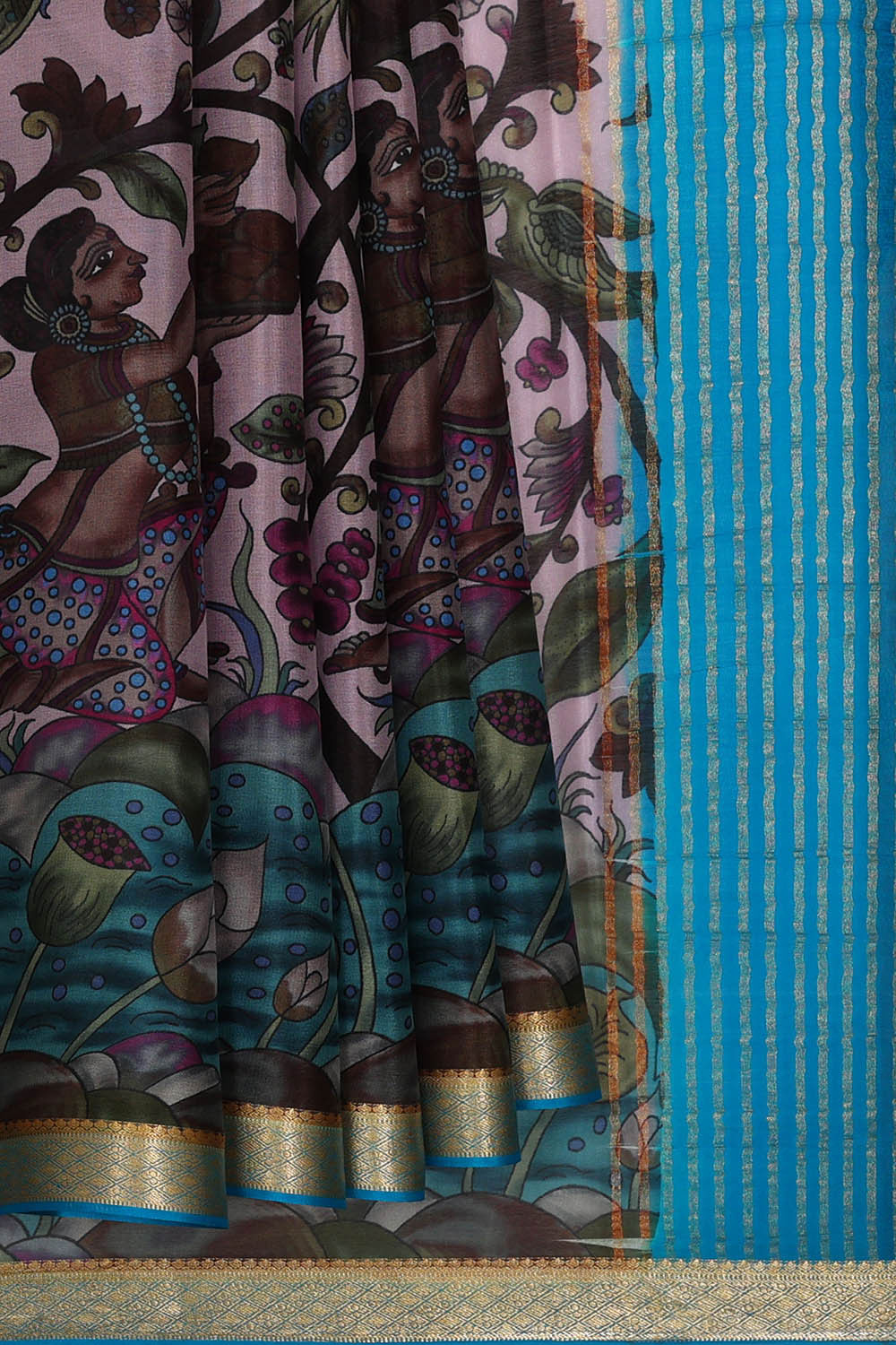Binny Crepe Lavender Pink Saree