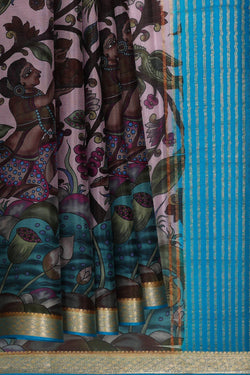 Image of Binny Crepe Lavender Pink Saree