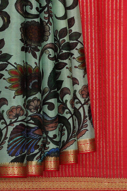 Image of Binny Crepe Light Sea Green Saree