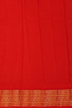 Image of Gadwal Silk Dark Green Saree