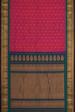 Image of Gadwal Silk Magenta Saree
