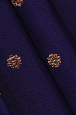 Image of Gadwal Silk Dark Blue Saree
