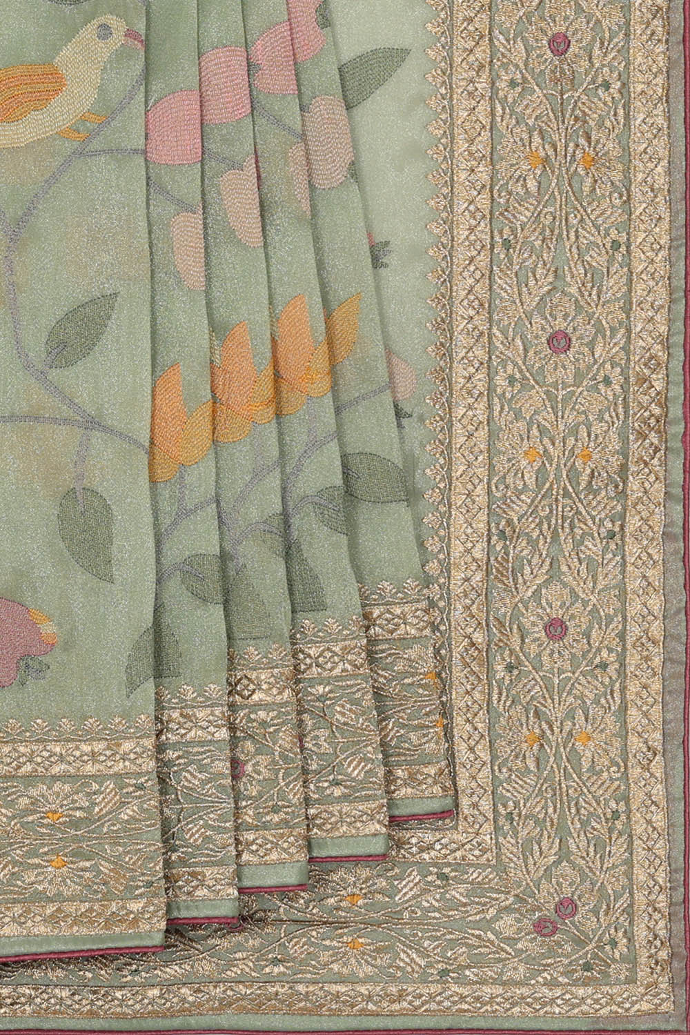 Image of Cotton Silk Sea Green Saree