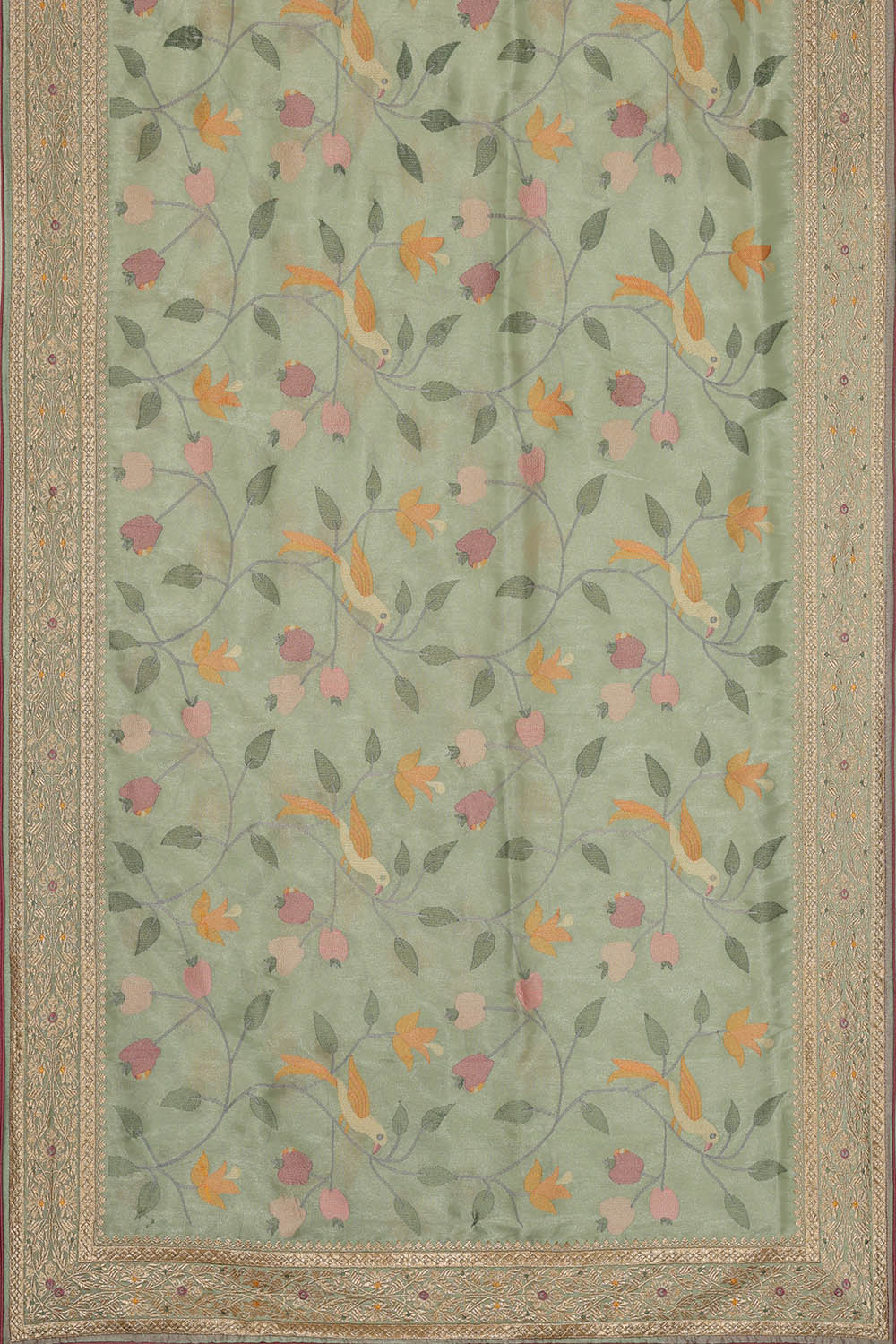 Image of Cotton Silk Sea Green Saree