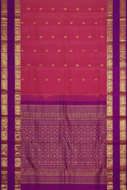Image of Kanchipattu Reddish Pink Brocade Saree