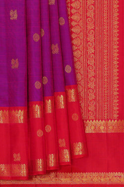 Image of Kanchipattu Magenta Purple Brocade Saree