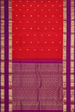 Image of Kanchipattu Red Brocade Saree