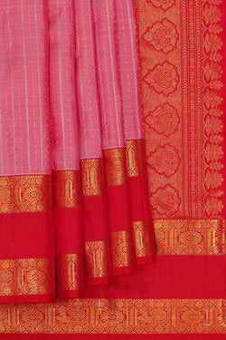 Image of Kanchipattu Pink Brocade Saree