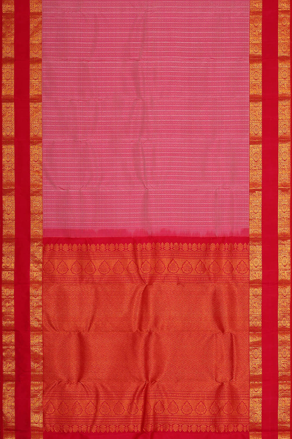 Kanchipattu Pink Brocade Saree