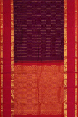 Image of Kanchipattu Deep Wine Brocade Saree