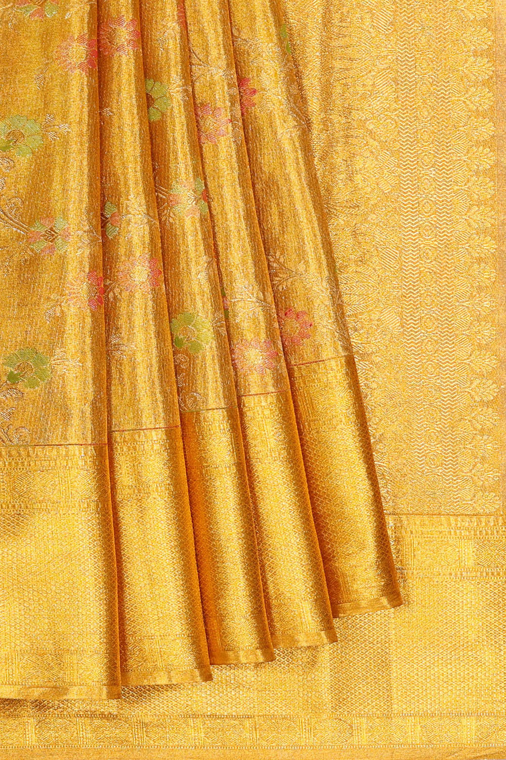 Image of Kanchipattu Gold Tissue Brocade Saree