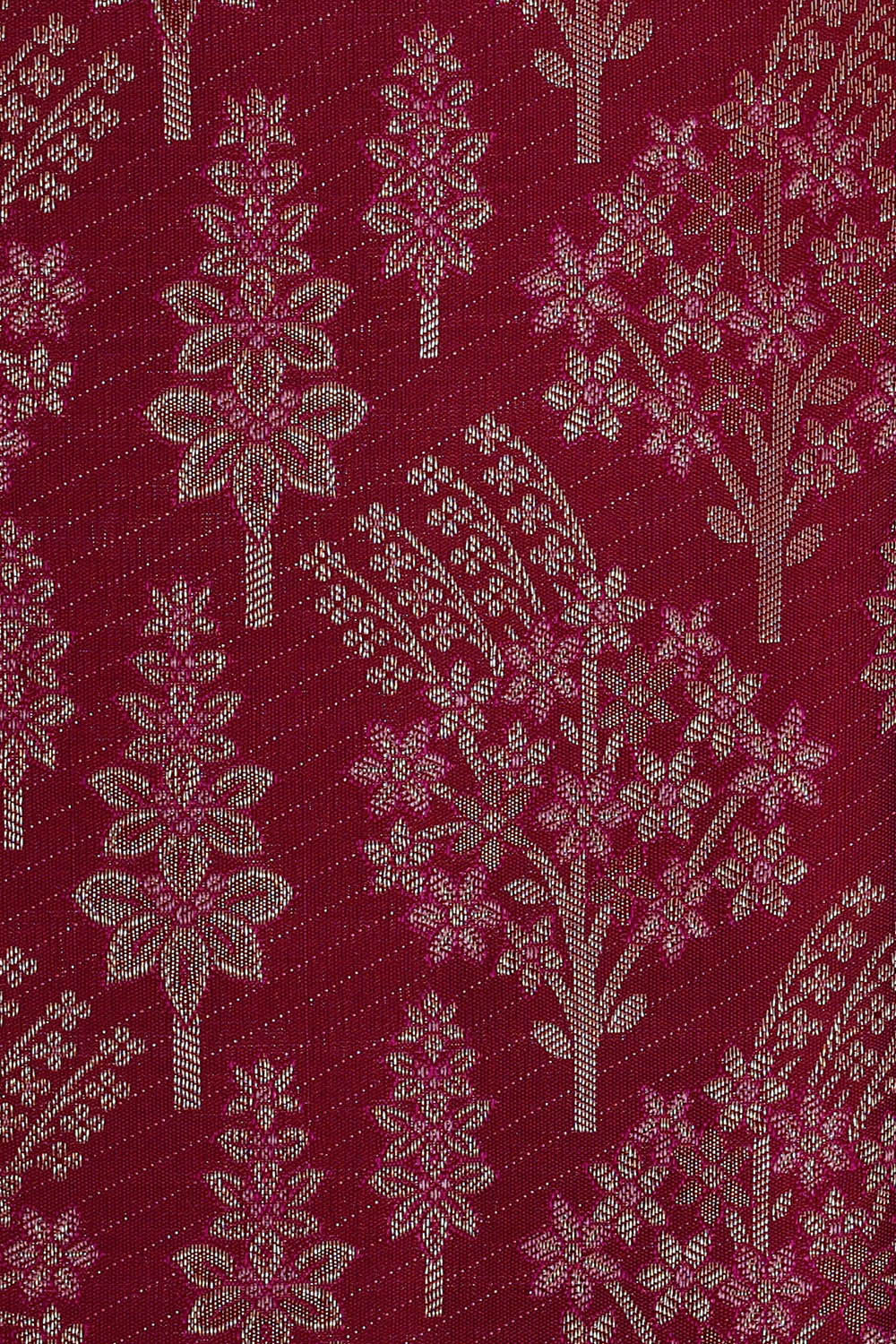 Kanchipattu Dark Magenta Brocade Saree