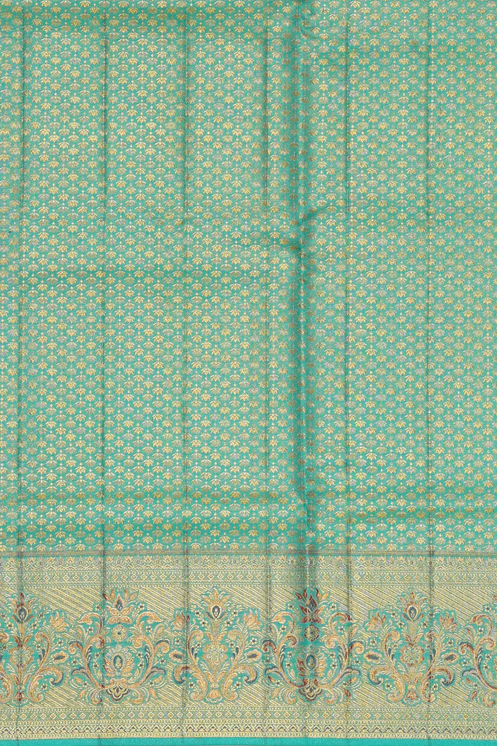 Kanchipattu Brown Tissue Brocade Saree