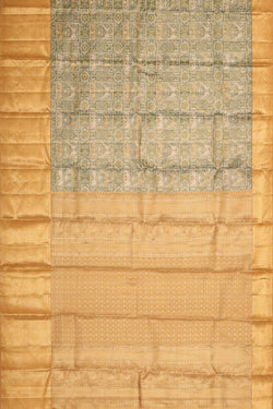 Image of Kanchipattu Green Tissue Brocade Saree