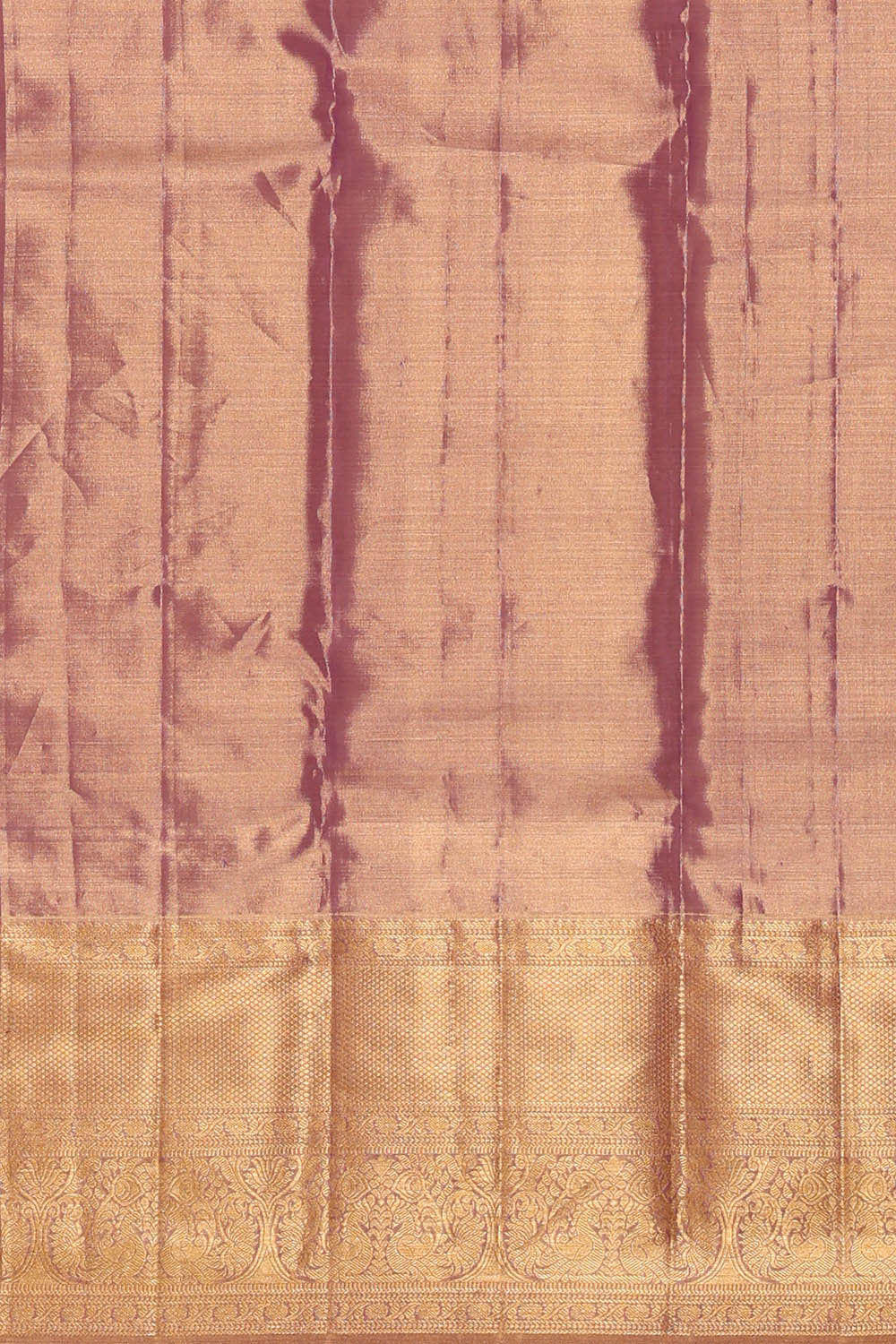 Kanchipattu Golden Purple Tissue Brocade Saree