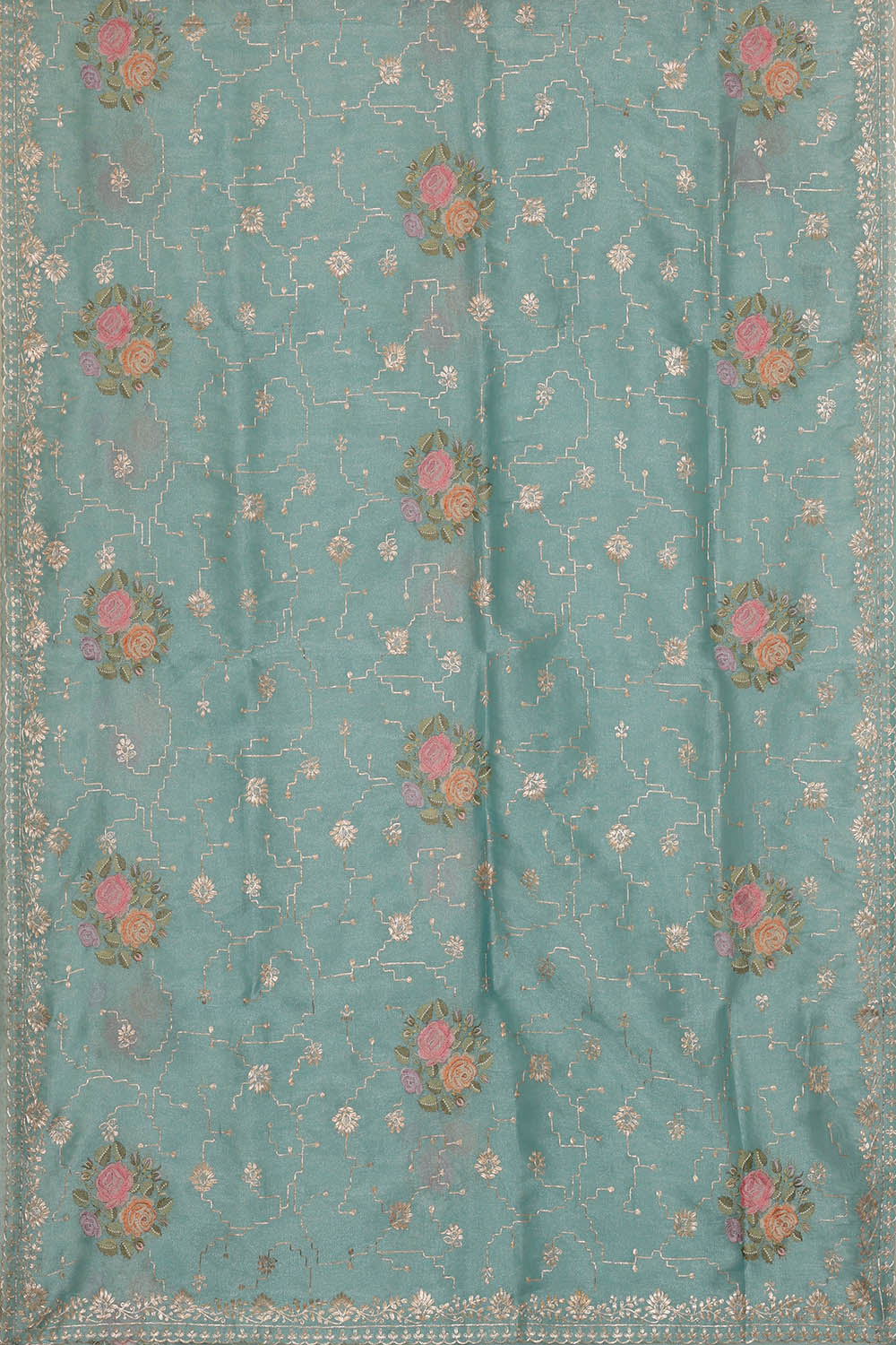 Image of Light Blue Silk Saree