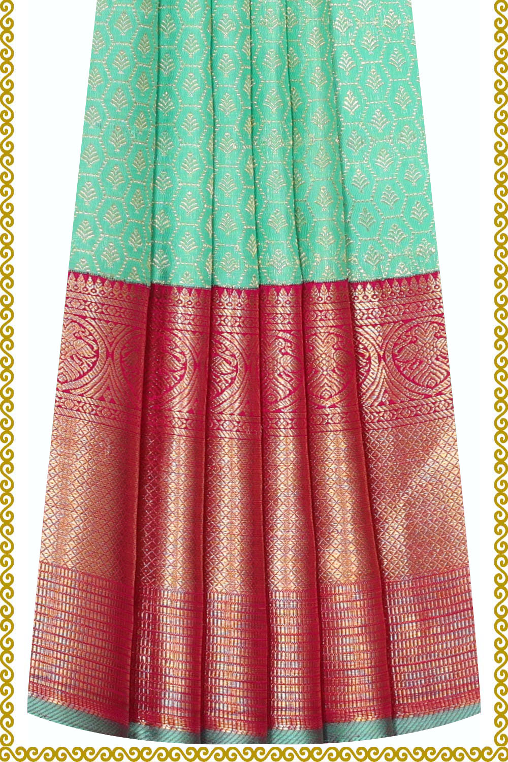 Image of Kanchipattu Pavada Unstitched Set