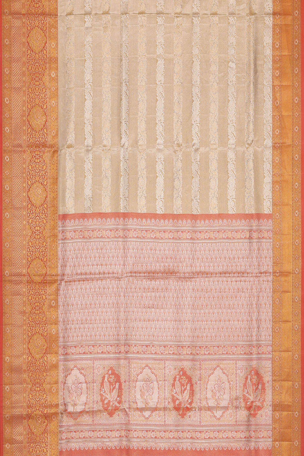 Kanchipattu Gold Tissue Brocade Saree