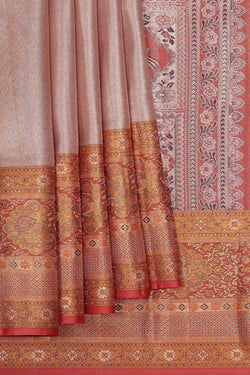 Image of Kanchipattu Golden Silver Tissue Brocade Saree
