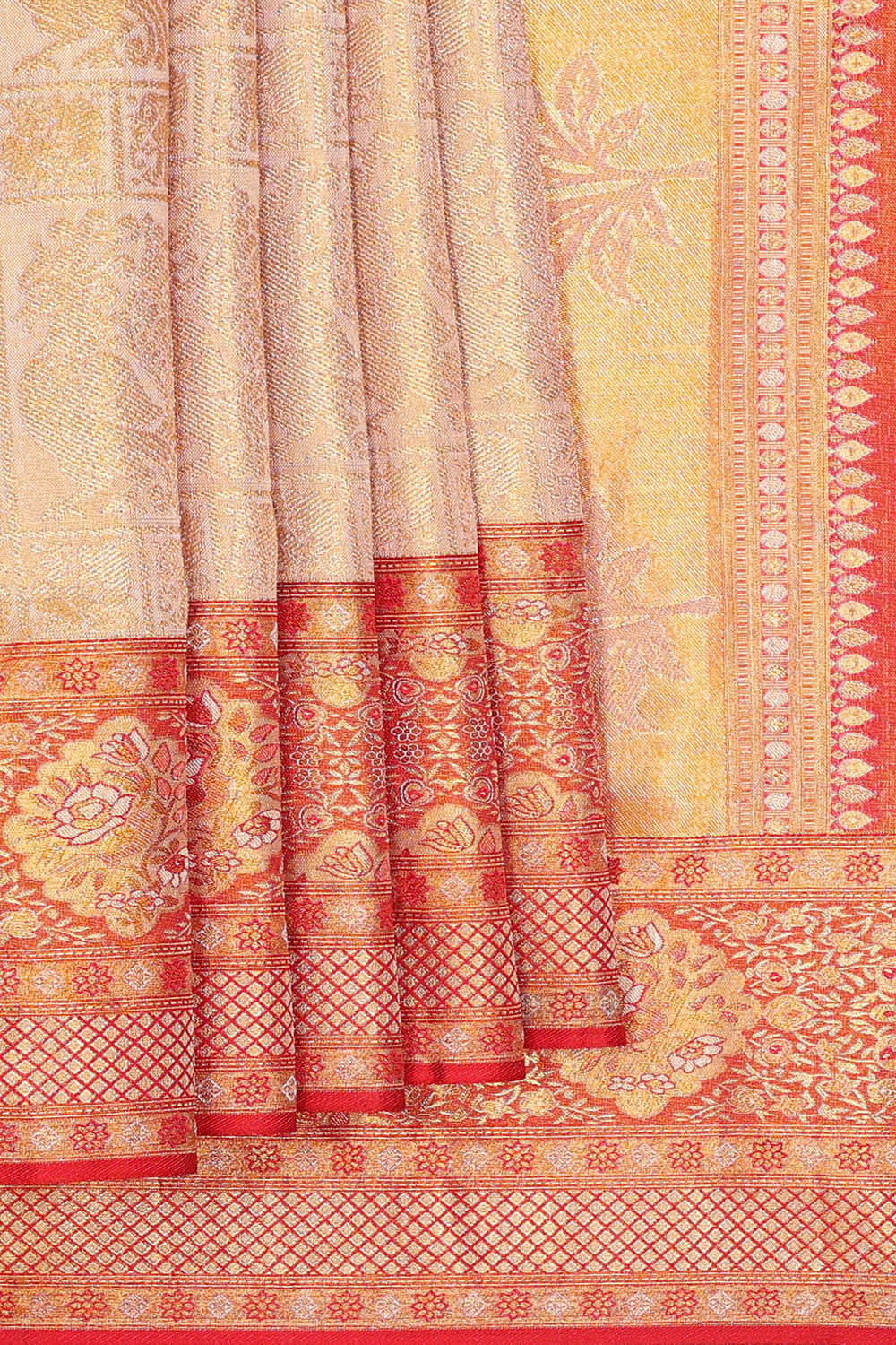 Image of Kanchipattu Gold Tissue Brocade Saree