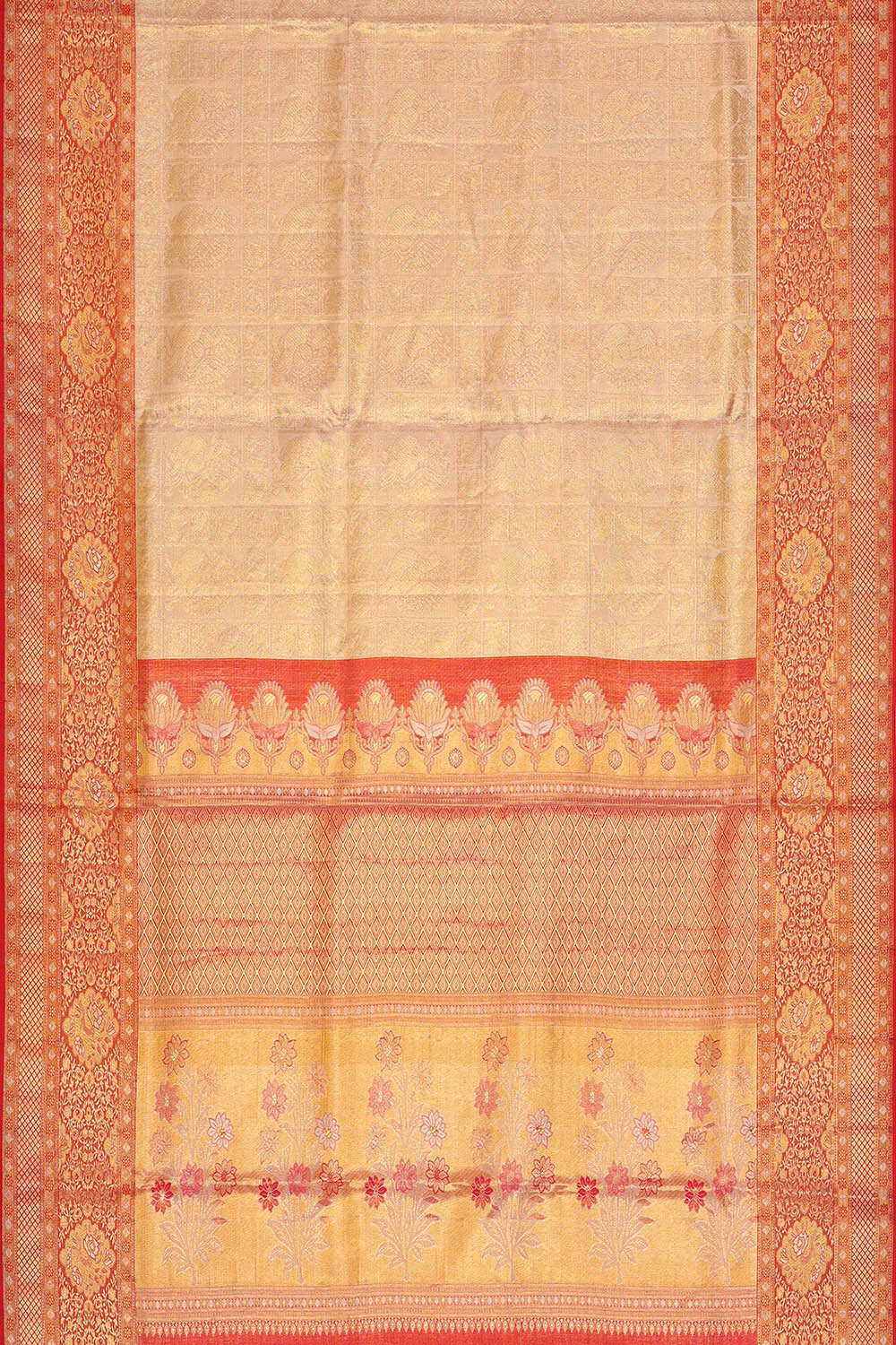 Kanchipattu Gold Tissue Brocade Saree