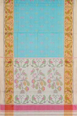 Image of Rajkot Patola Sky Blue Saree