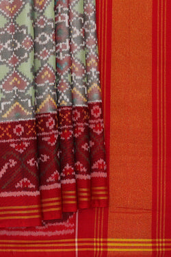 Image of Patan Patola Pista Green Saree