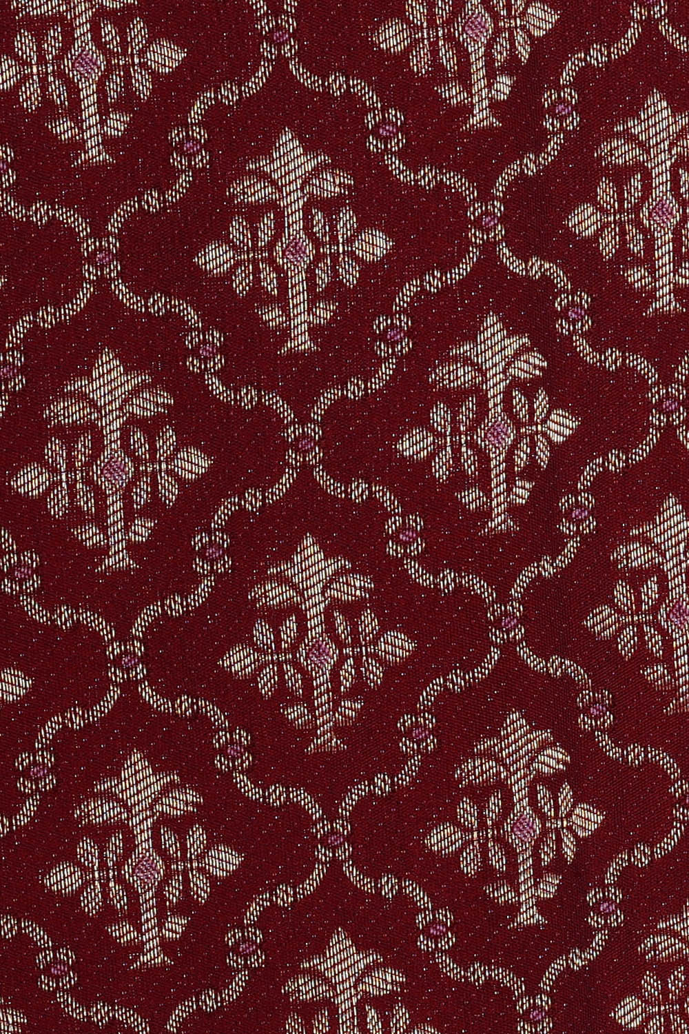 Kanchipattu Dark Red Brocade Saree