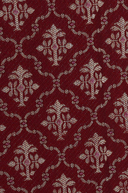 Image of Kanchipattu Dark Red Brocade Saree