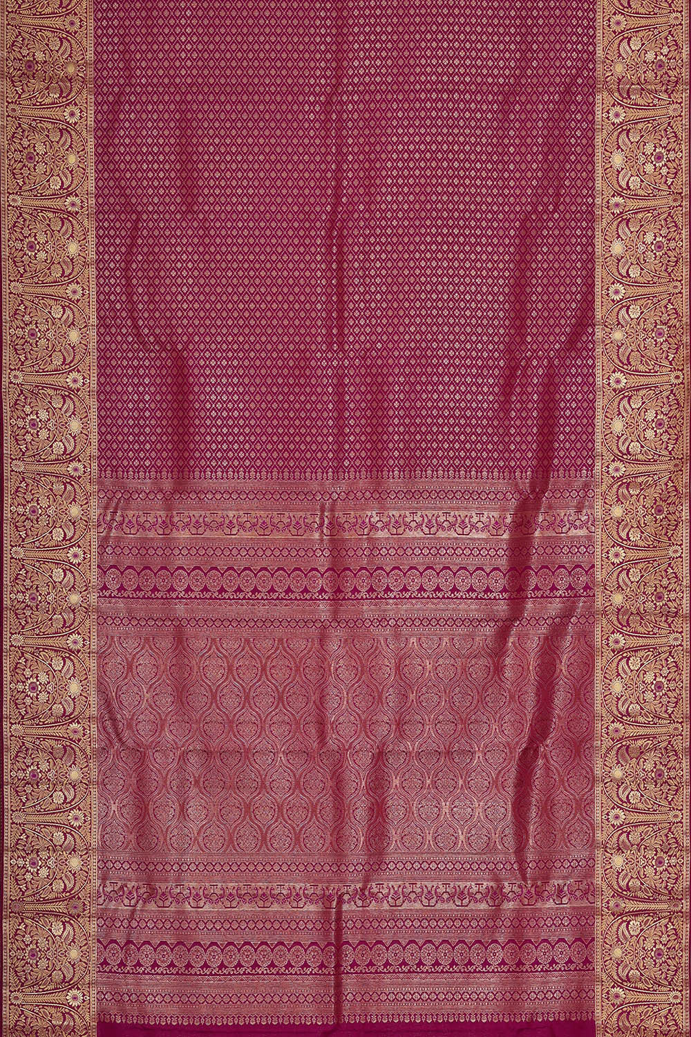 Image of Kanchipattu Dark Magenta Brocade Saree