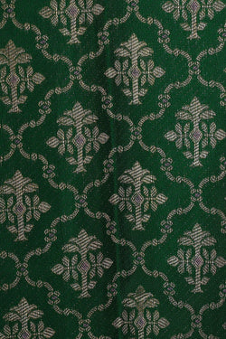 Image of Kanchipattu Dark Green Brocade Saree