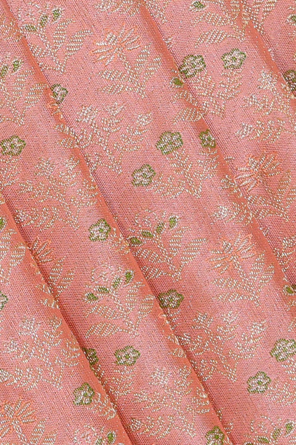 Kanchipattu Peach Brocade Saree