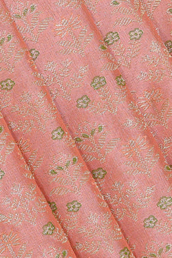 Image of Kanchipattu Peach Brocade Saree