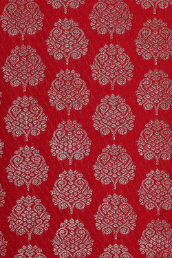 Image of Kanchipattu Red Brocade Saree