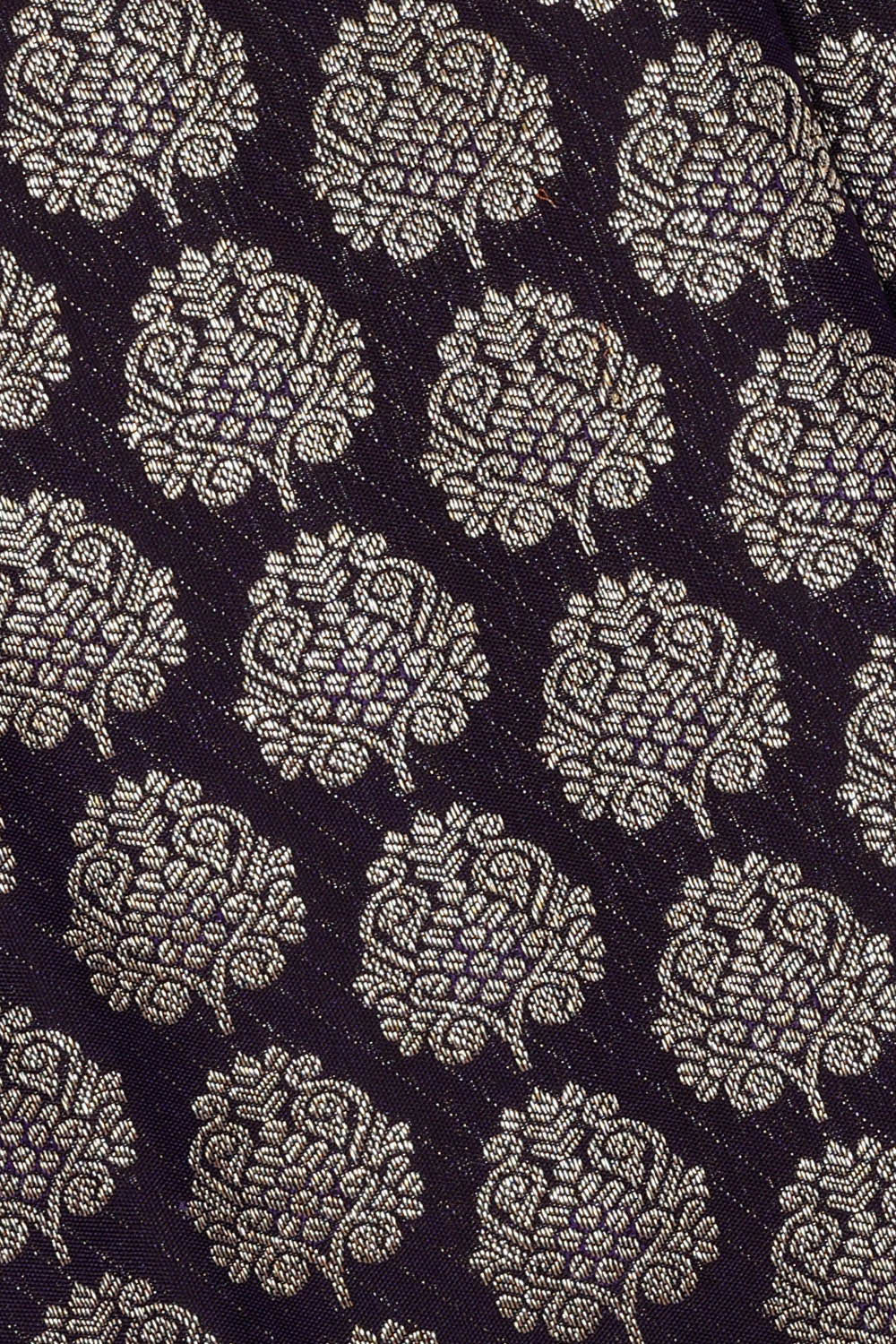 Image of Kanchipattu Navy Blue Brocade Saree