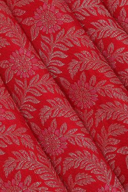 Image of Kanchipattu Red Brocade Saree