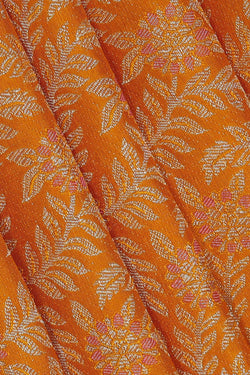 Image of Kanchipattu Mustard Yellow Brocade Saree