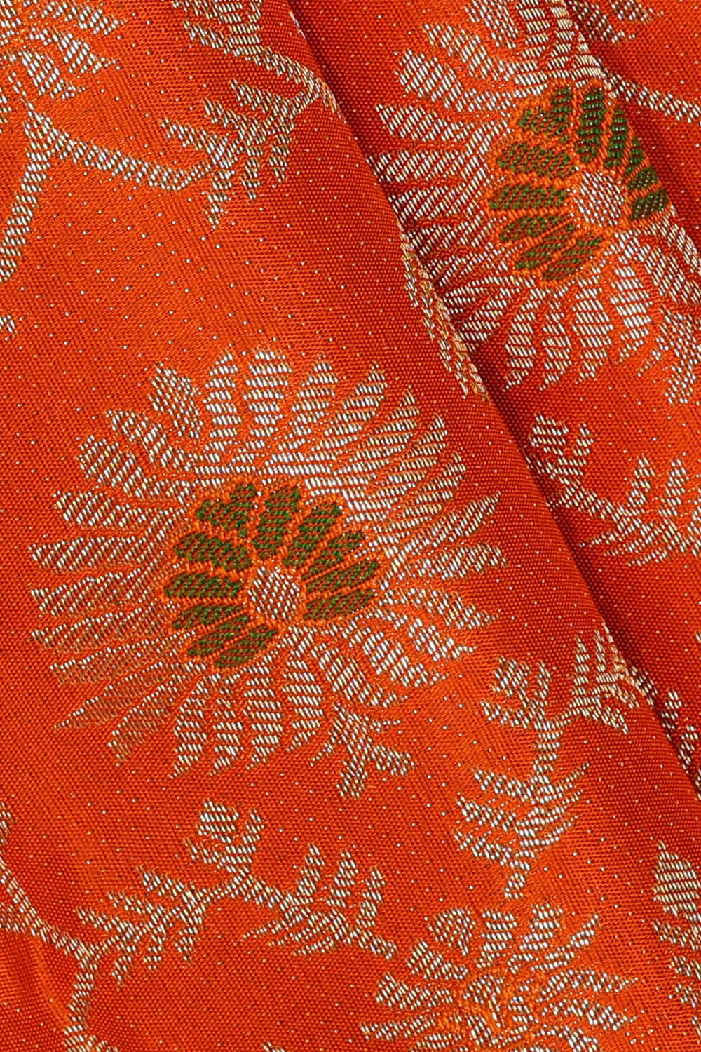 Kanchipattu Orange Brocade Saree