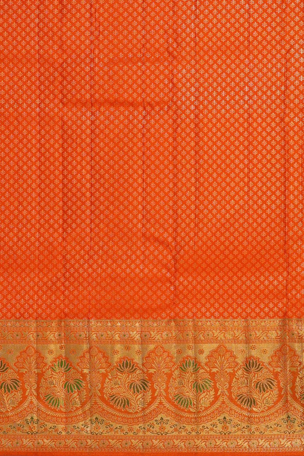 Kanchipattu Orange Brocade Saree
