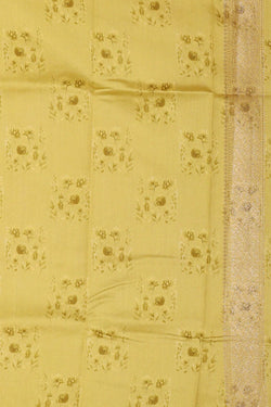 Image of Cream Yellow Silk Saree