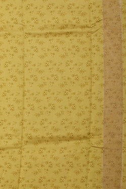 Image of Cream Yellow Silk Saree