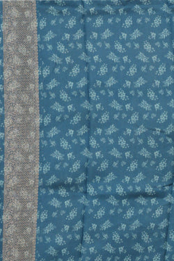 Image of Greyish Blue Silk Saree