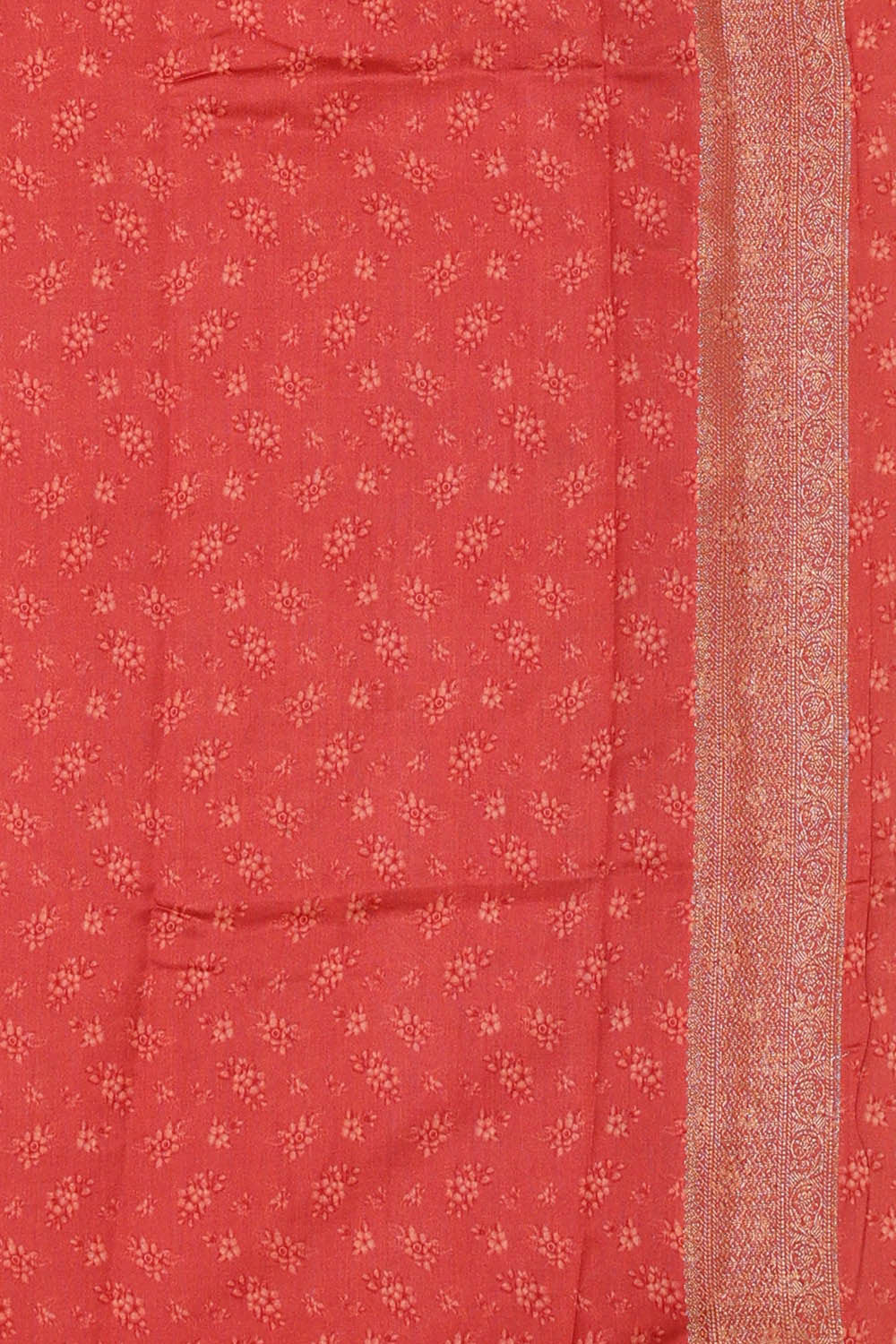 Image of Dark Peach Silk Saree