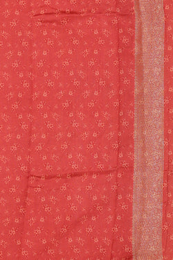 Image of Dark Peach Silk Saree