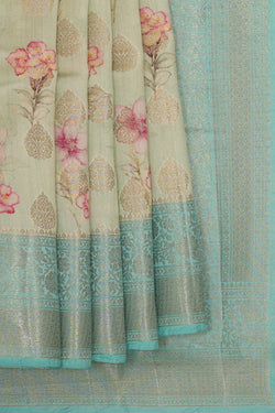 Image of Cream Silk Saree