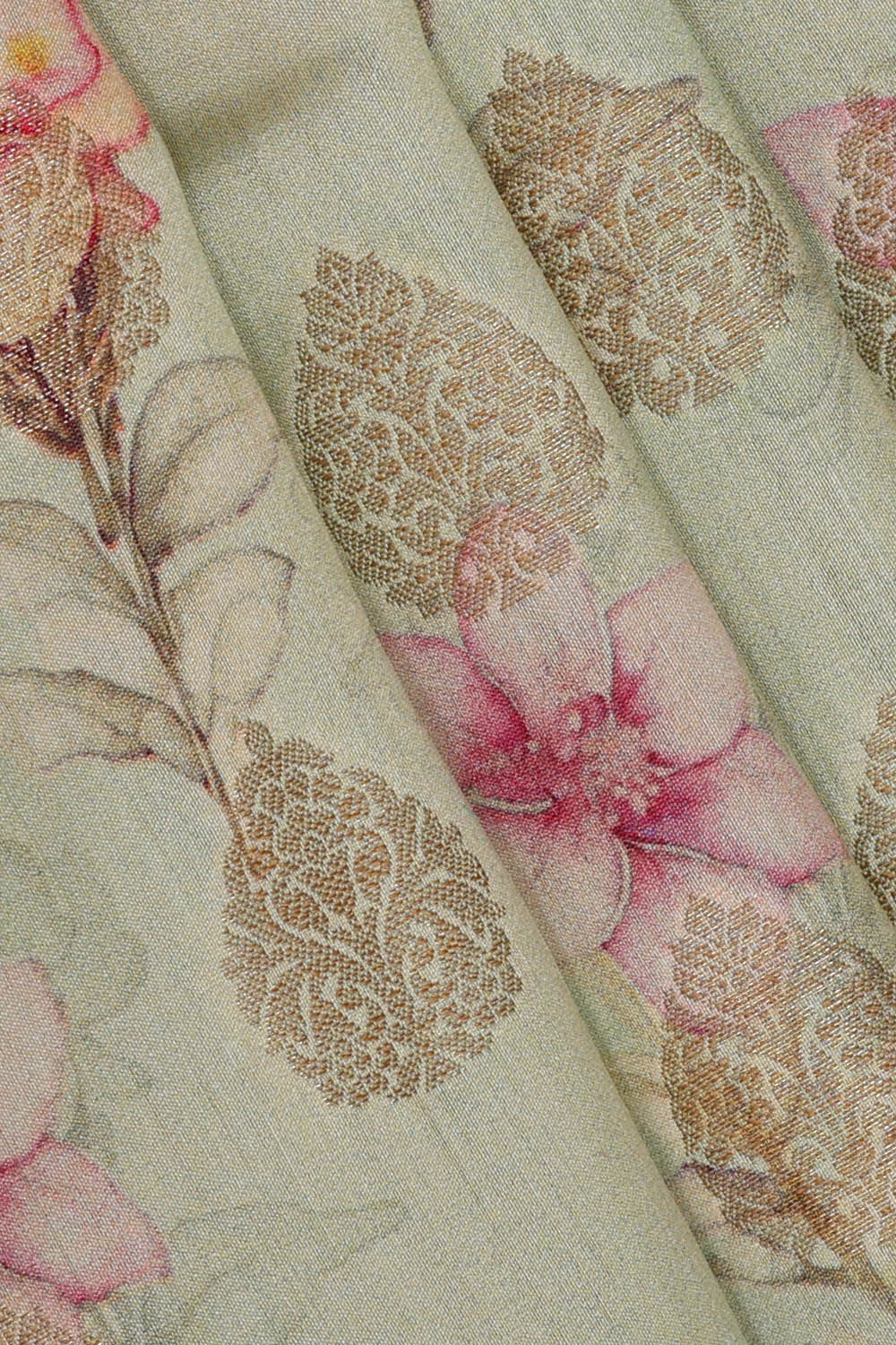 Cream Silk Saree