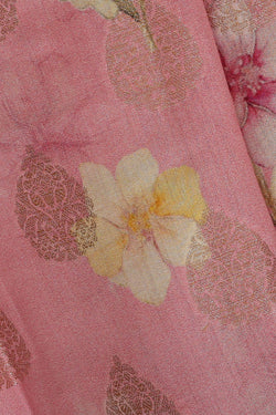 Image of Pink Silk Saree